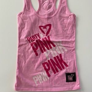 ZUMBA FITNESS PINK RACERBACK PARTY IN PINK TANK TOP SIZE SMALL
